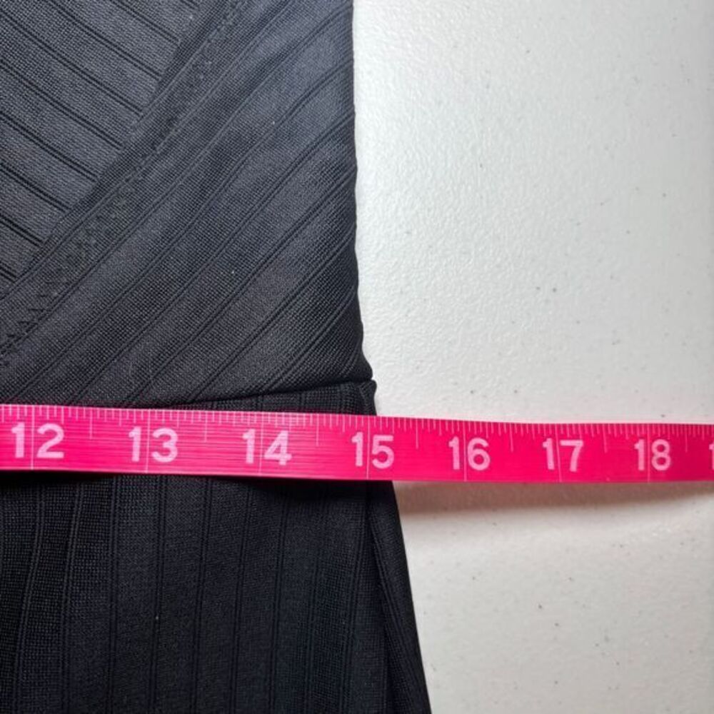 ZARA W&B Collection Black Ribbed Textured Sleeveless Dress Size Large - Picture 9 of 10